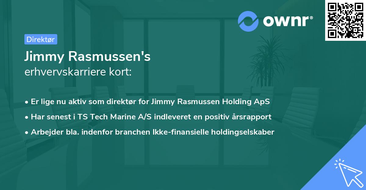 Jimmy Rasmussen's erhvervskarriere kort