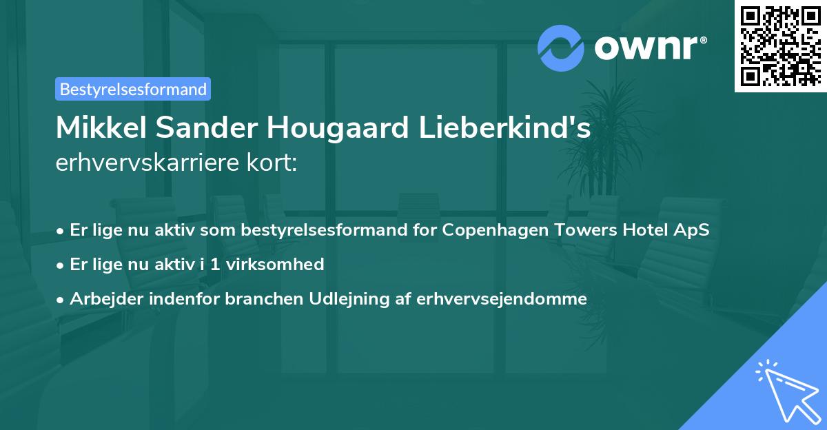 Mikkel Sander Hougaard Lieberkind's erhvervskarriere kort