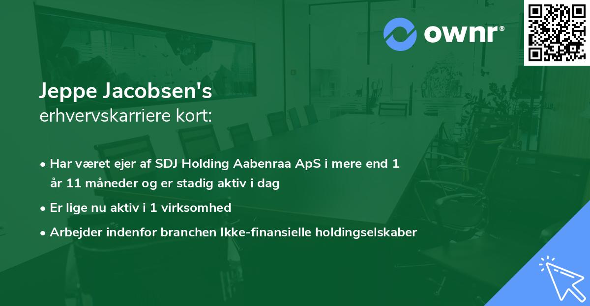 Jeppe Jacobsen's erhvervskarriere kort