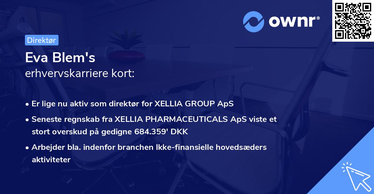 Eva Blem's erhvervskarriere kort