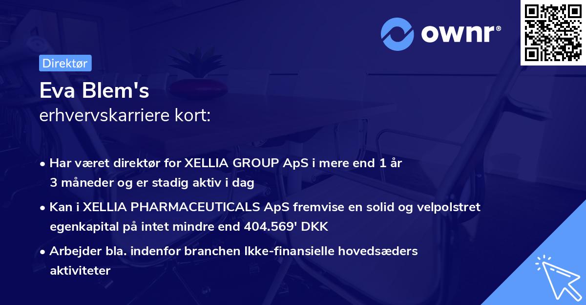 Eva Blem's erhvervskarriere kort