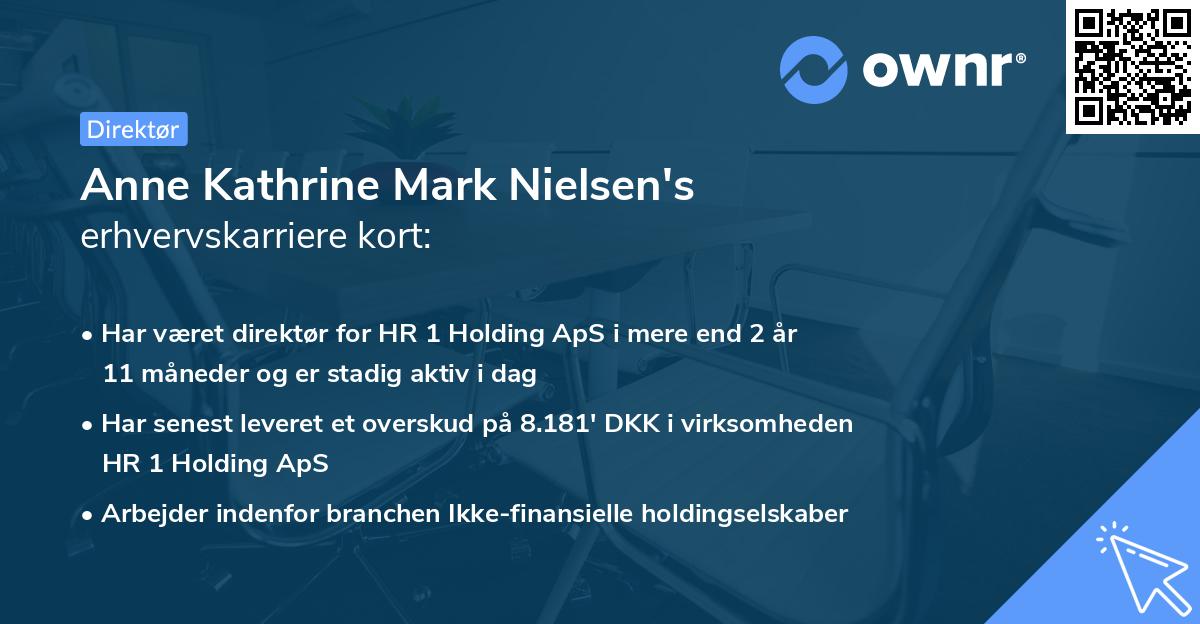 Anne Kathrine Mark Nielsen's erhvervskarriere kort
