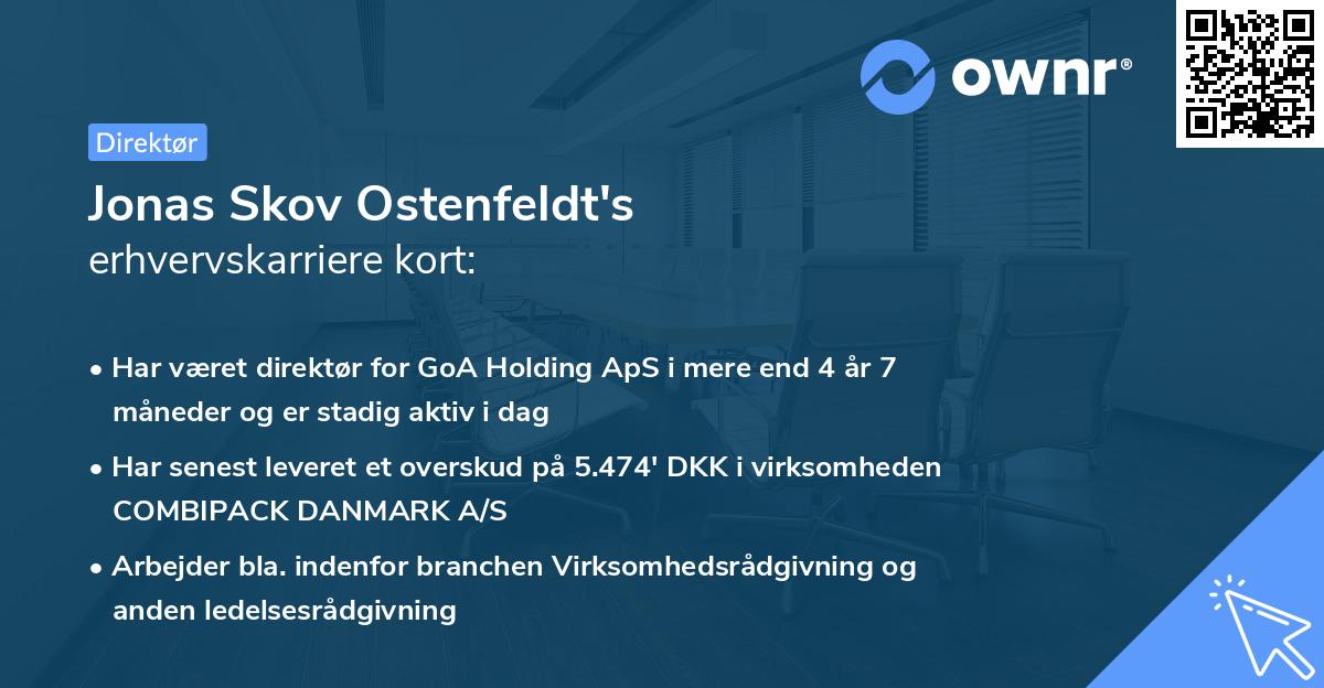Jonas Skov Ostenfeldt's erhvervskarriere kort
