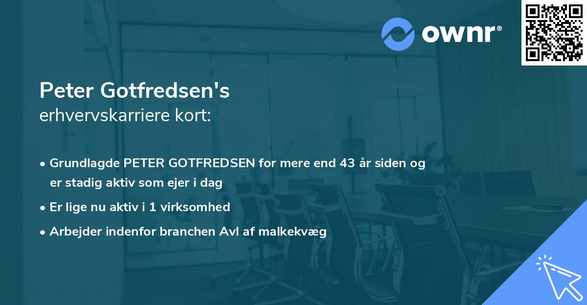 Peter Gotfredsen's erhvervskarriere kort