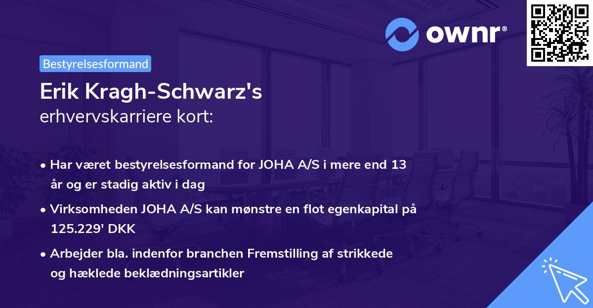 Erik Kragh-Schwarz's erhvervskarriere kort