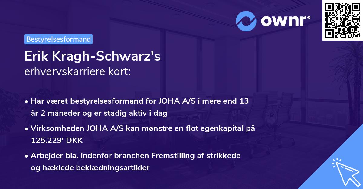 Erik Kragh-Schwarz's erhvervskarriere kort