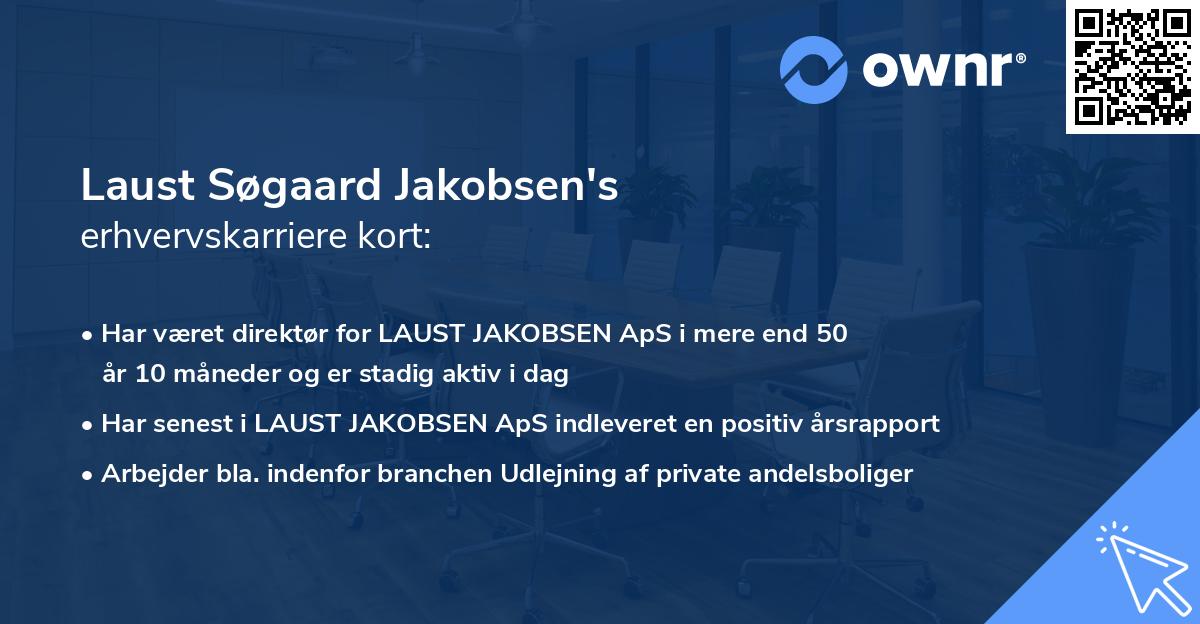 Laust Søgaard Jakobsen's erhvervskarriere kort