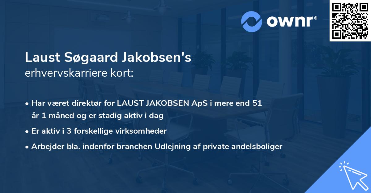 Laust Søgaard Jakobsen's erhvervskarriere kort