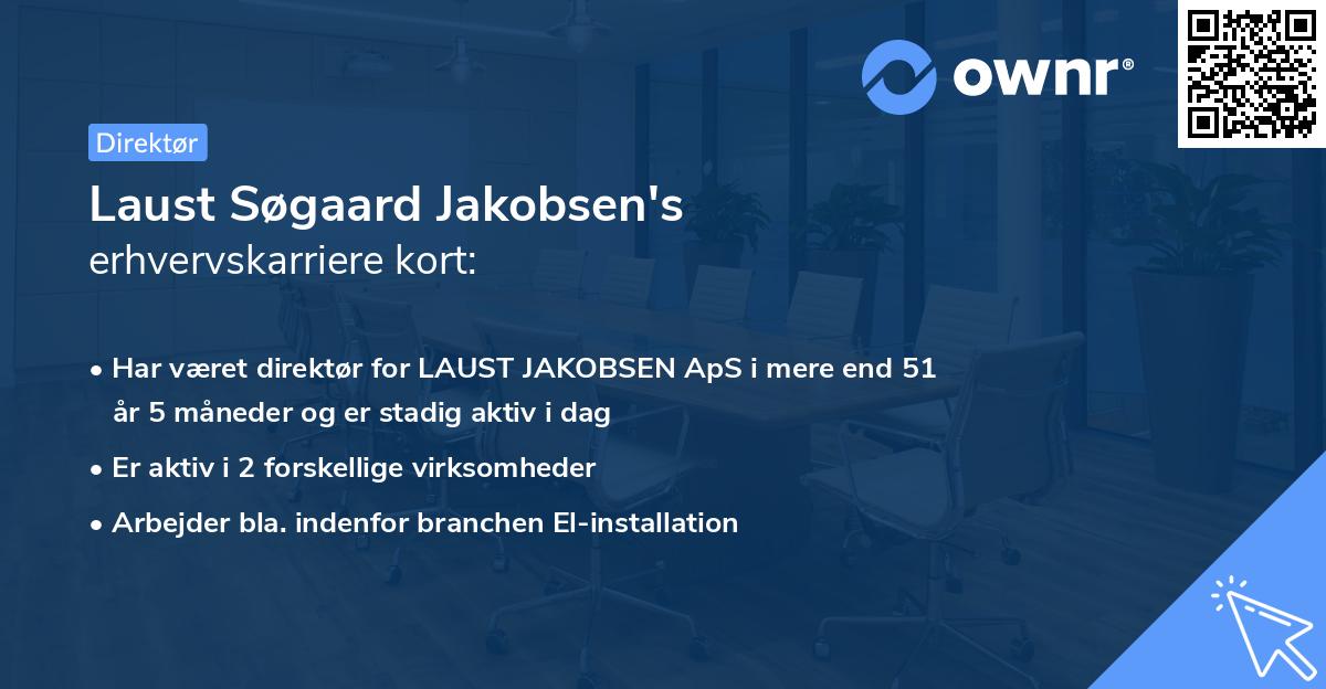 Laust Søgaard Jakobsen's erhvervskarriere kort