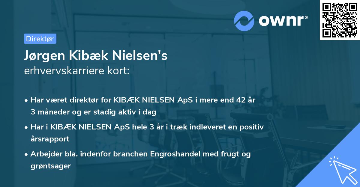Jørgen Kibæk Nielsen's erhvervskarriere kort