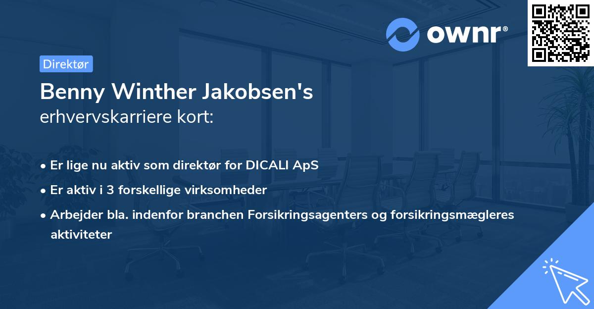 Benny Winther Jakobsen's erhvervskarriere kort