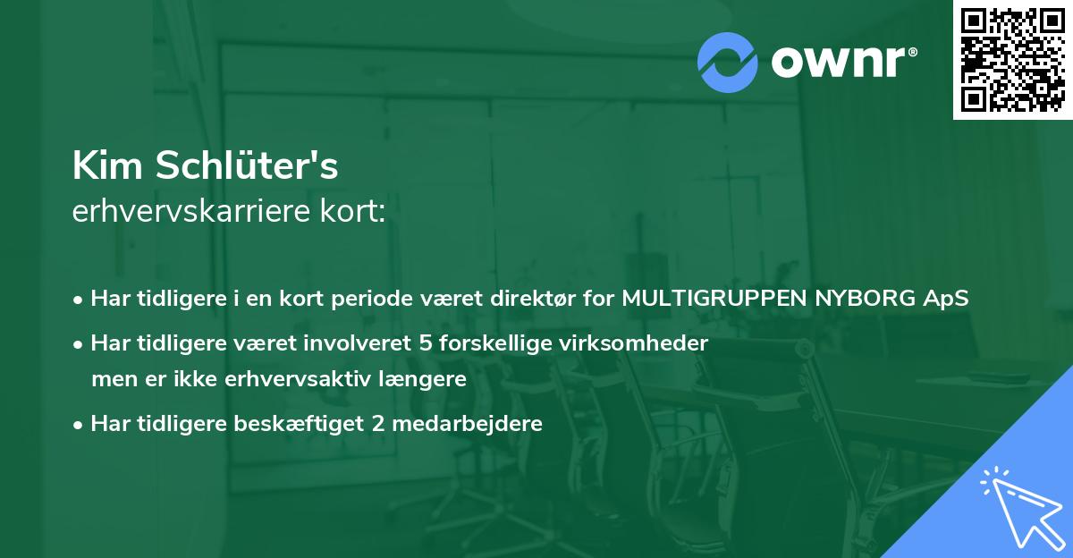 Kim Schlüter's erhvervskarriere kort