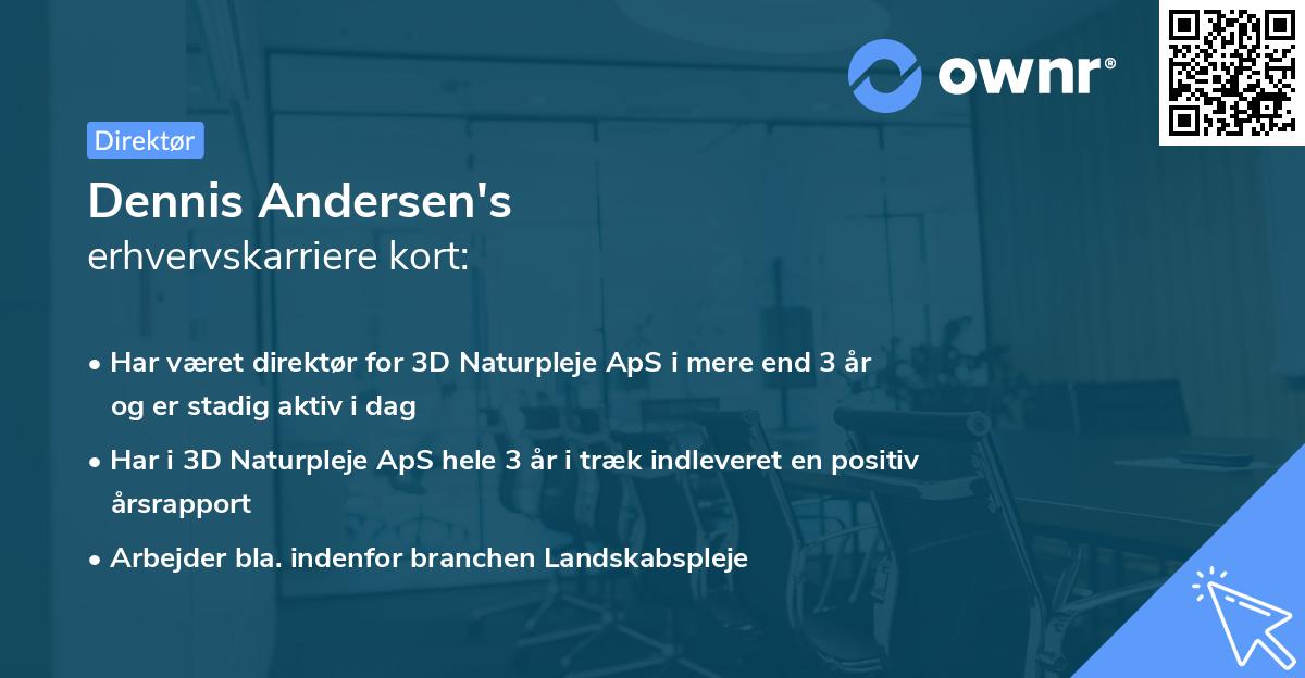 Dennis Andersen's erhvervskarriere kort