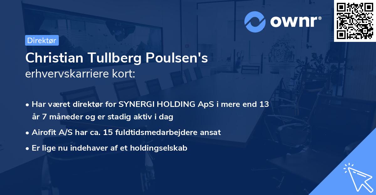 Christian Tullberg Poulsen's erhvervskarriere kort