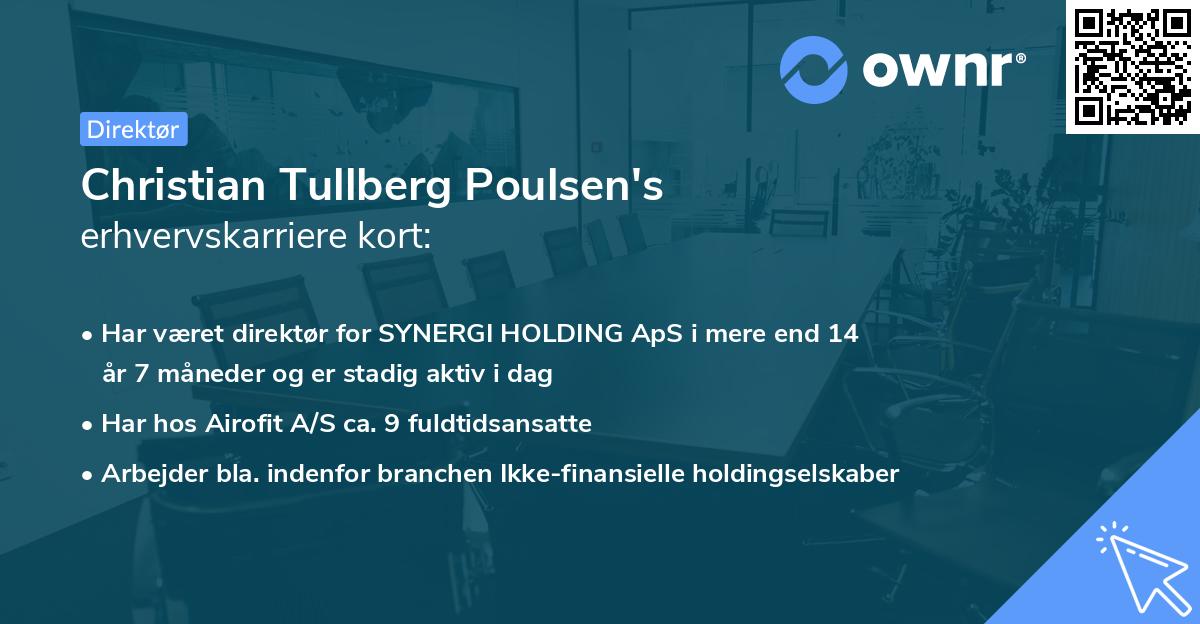 Christian Tullberg Poulsen's erhvervskarriere kort