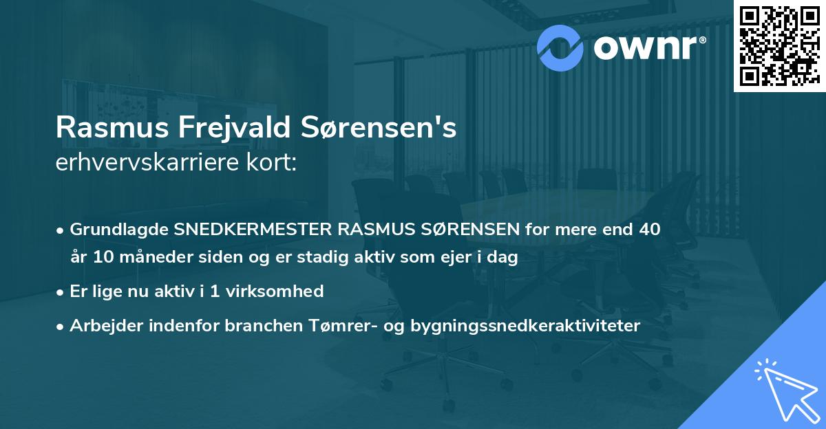 Rasmus Frejvald Sørensen's erhvervskarriere kort