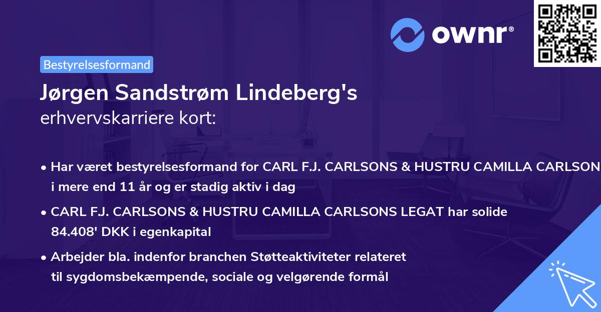 Jørgen Sandstrøm Lindeberg's erhvervskarriere kort