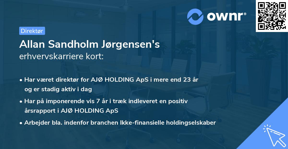 Allan Sandholm Jørgensen's erhvervskarriere kort