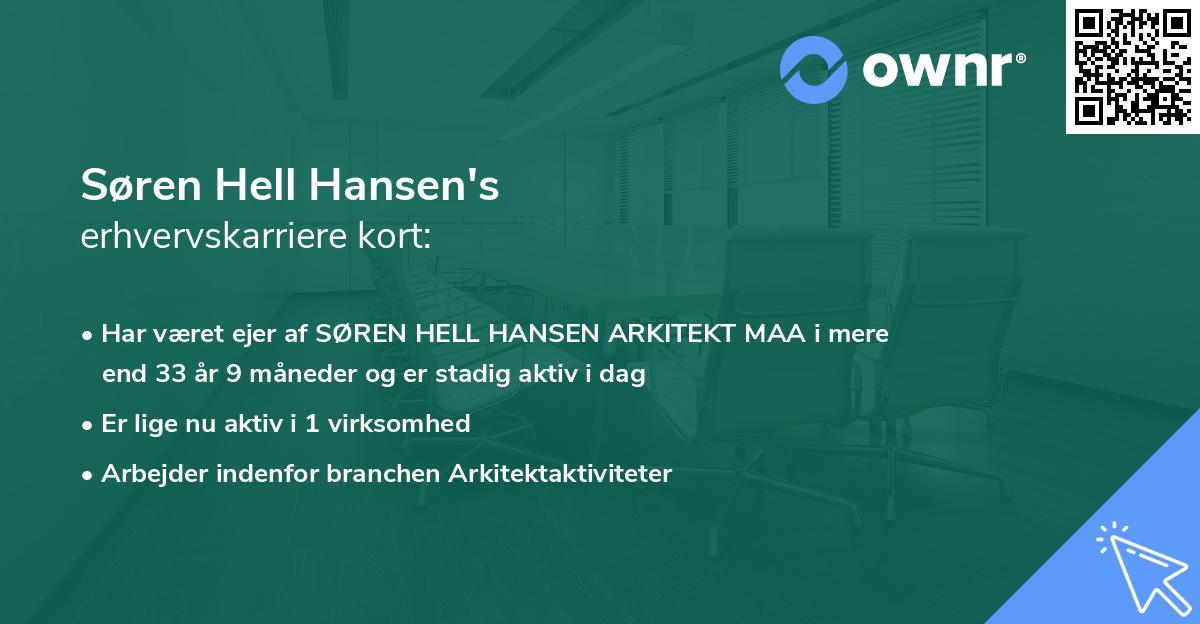 Søren Hell Hansen's erhvervskarriere kort