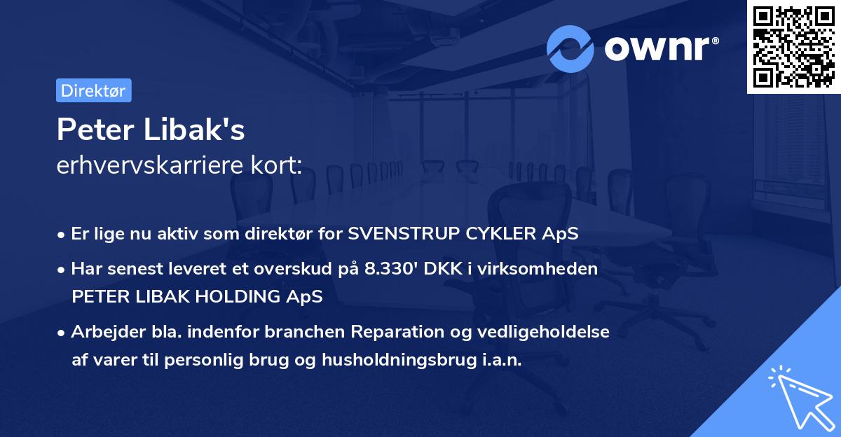 Peter Libak's erhvervskarriere kort