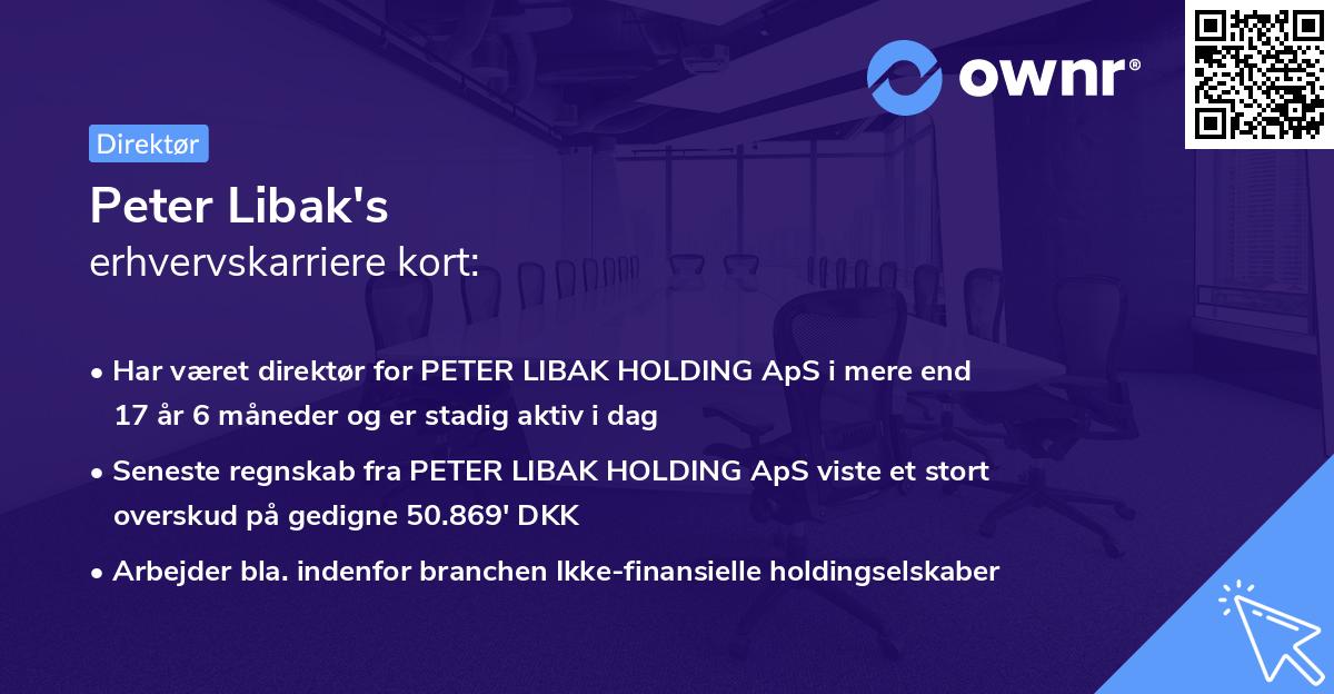 Peter Libak's erhvervskarriere kort