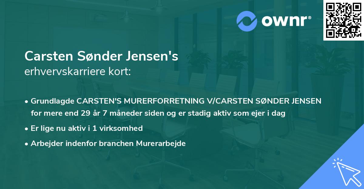 Carsten Sønder Jensen's erhvervskarriere kort