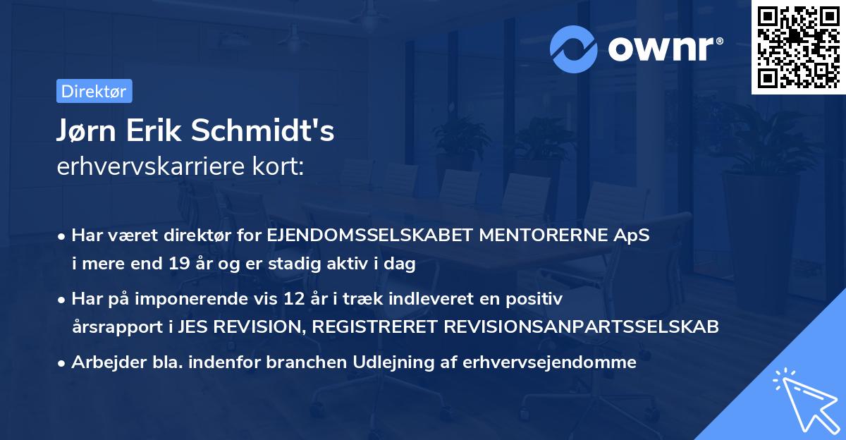 Jørn Erik Schmidt's erhvervskarriere kort