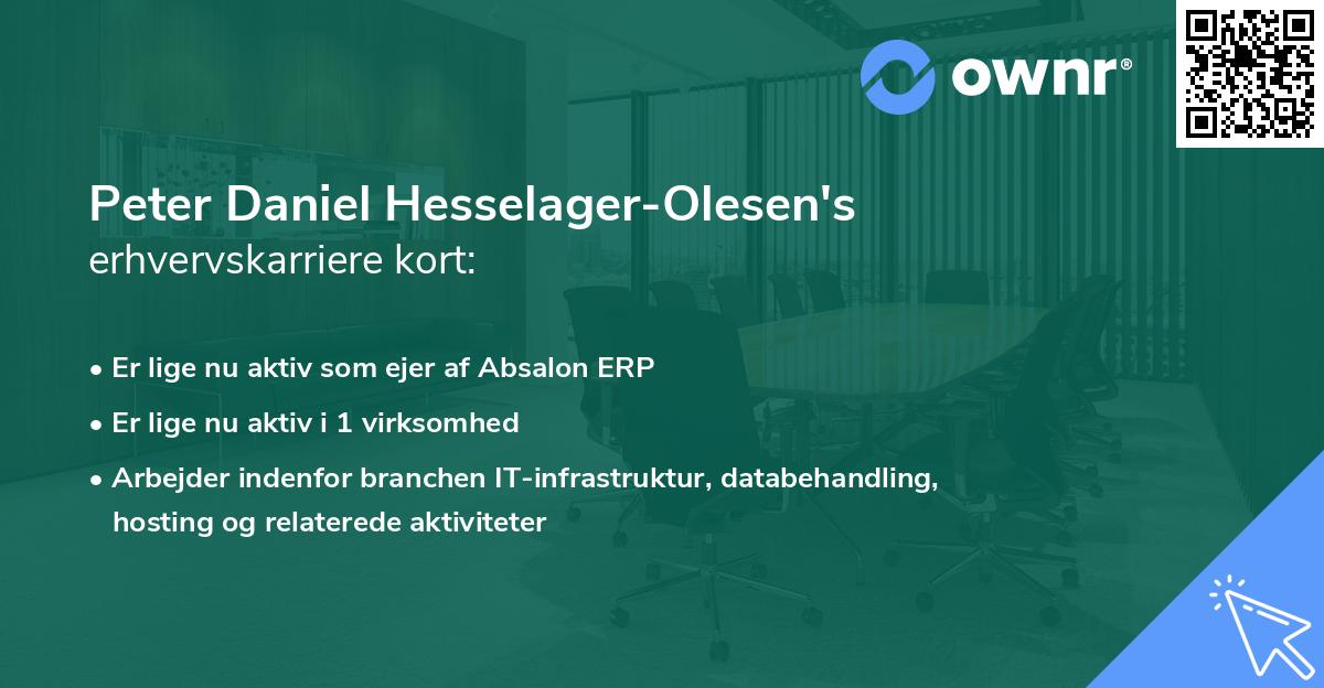 Peter Daniel Hesselager-Olesen's erhvervskarriere kort