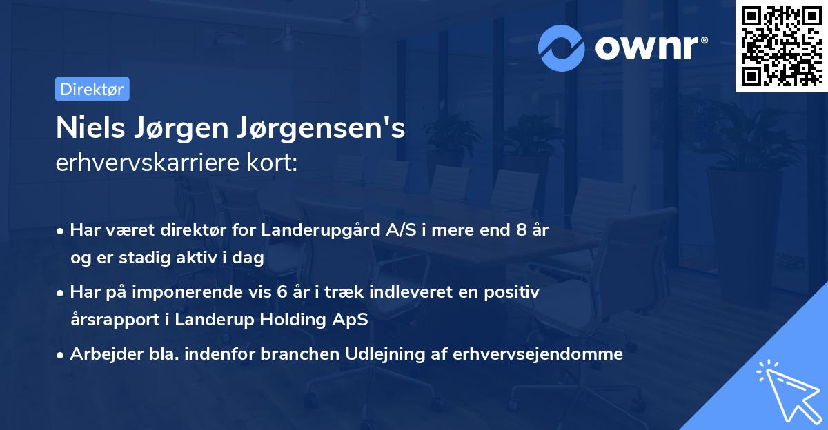 Niels Jørgen Jørgensen's erhvervskarriere kort