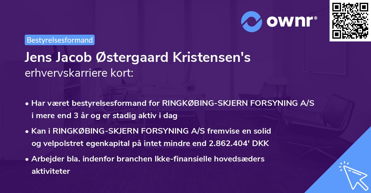 Jens Jacob Østergaard Kristensen's erhvervskarriere kort
