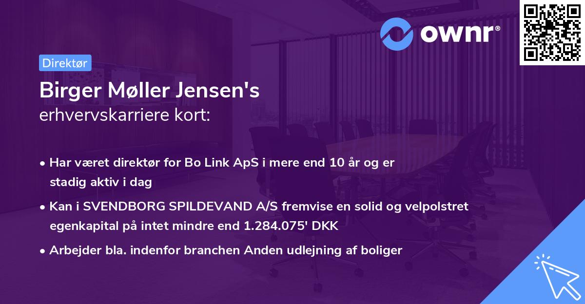 Birger Møller Jensen's erhvervskarriere kort