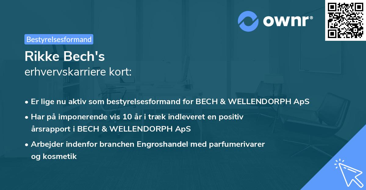 Rikke Bech's erhvervskarriere kort