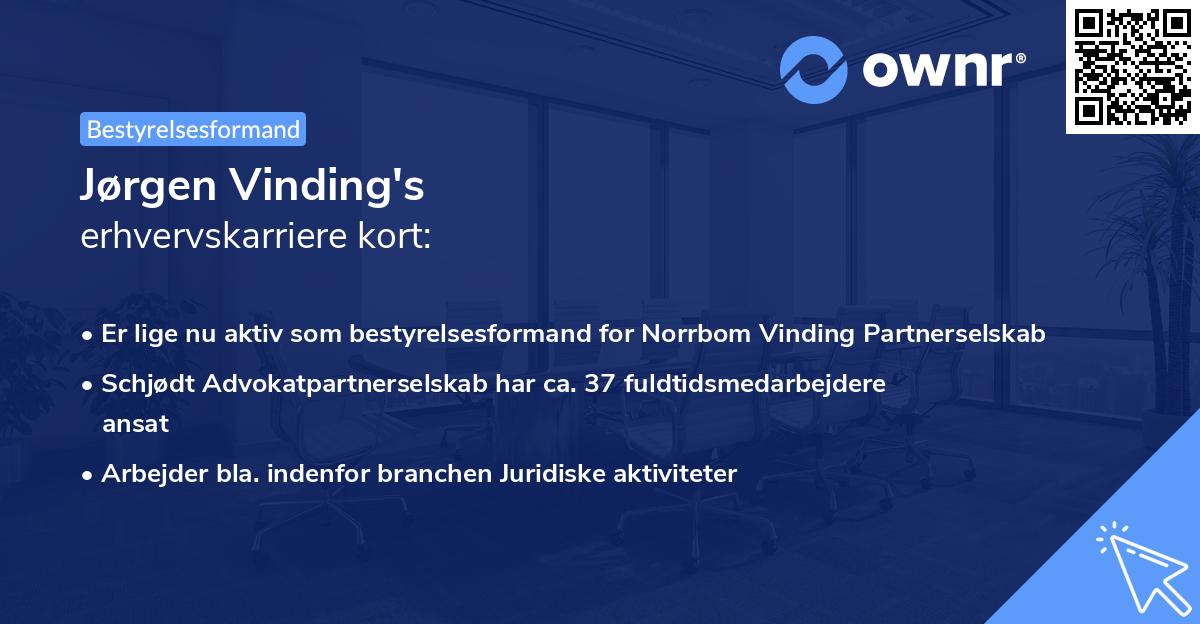 Jørgen Vinding's erhvervskarriere kort