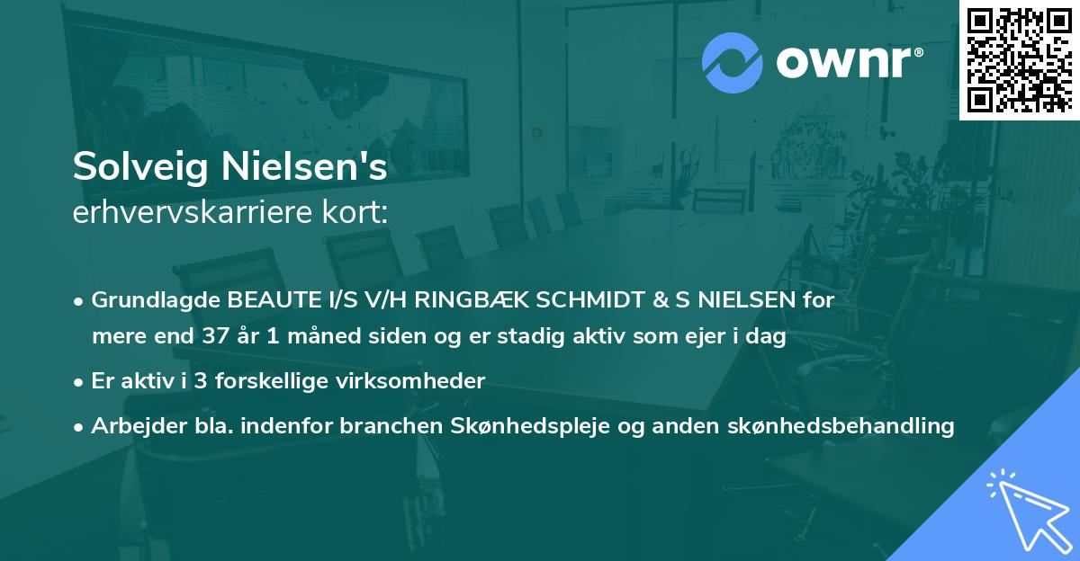 Solveig Nielsen's erhvervskarriere kort