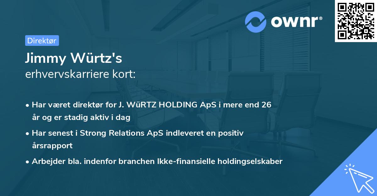 Jimmy Würtz's erhvervskarriere kort