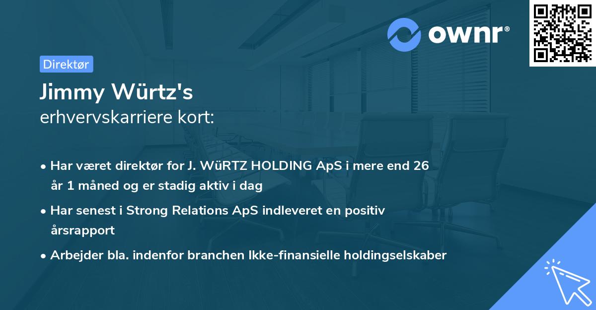 Jimmy Würtz's erhvervskarriere kort