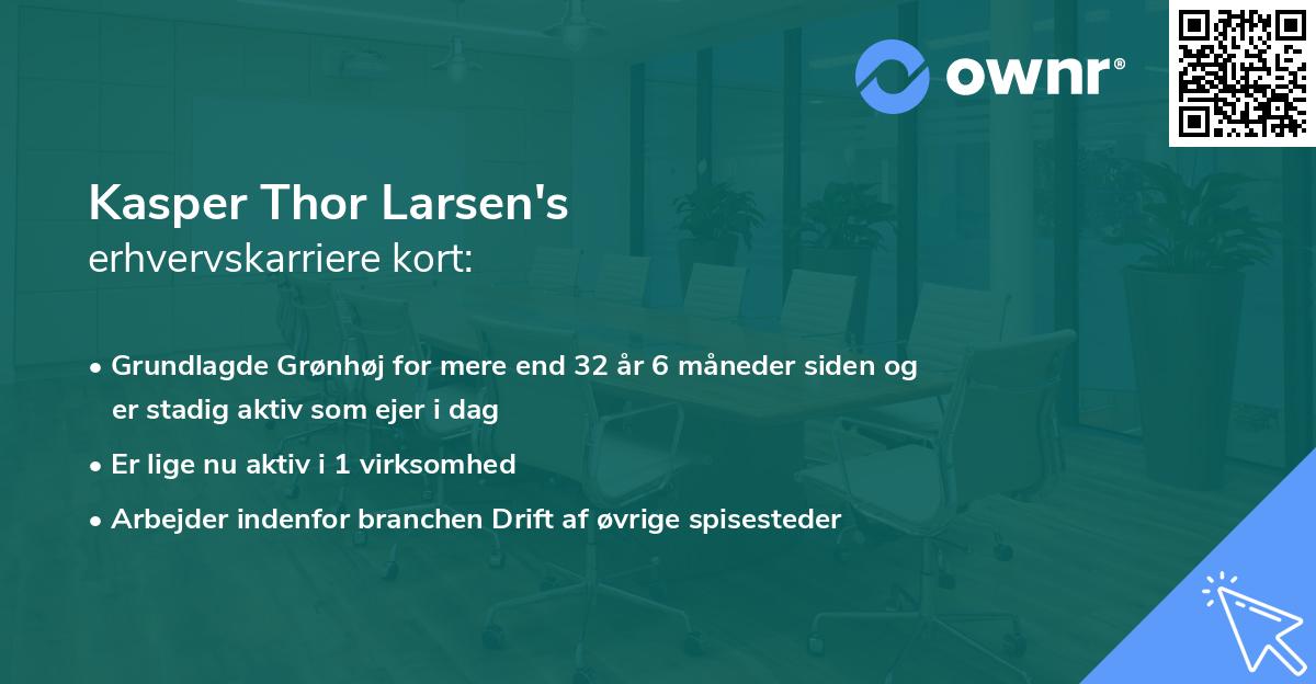 Kasper Thor Larsen's erhvervskarriere kort