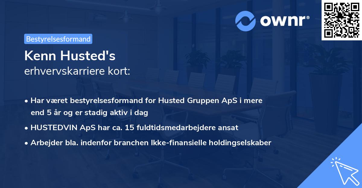 Kenn Husted's erhvervskarriere kort