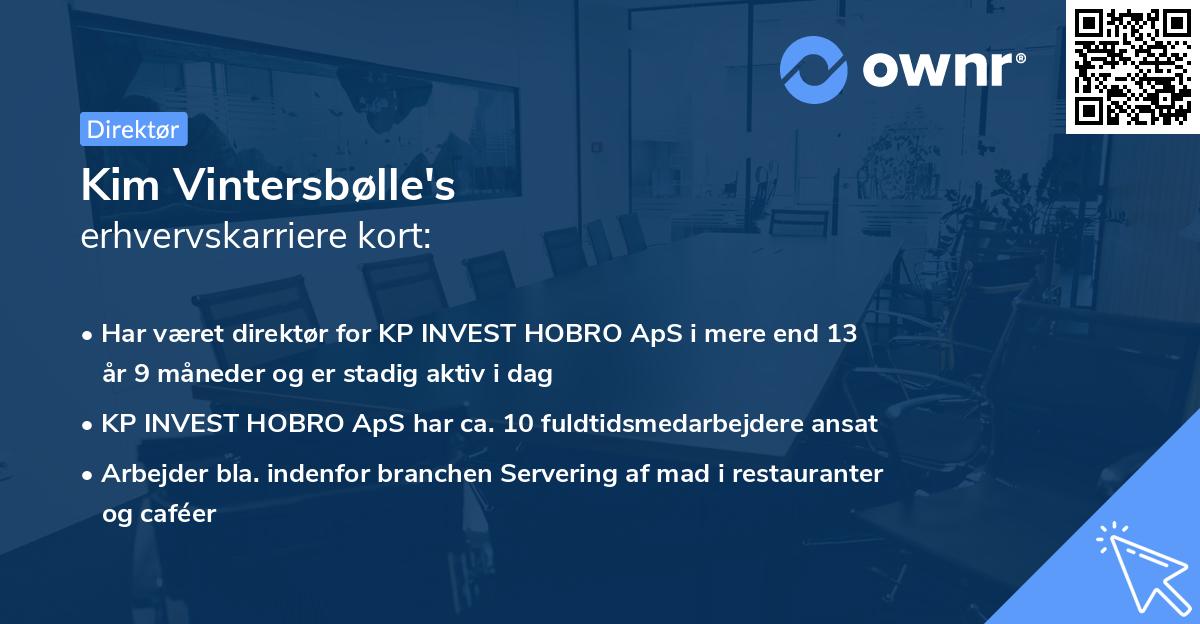 Kim Vintersbølle's erhvervskarriere kort
