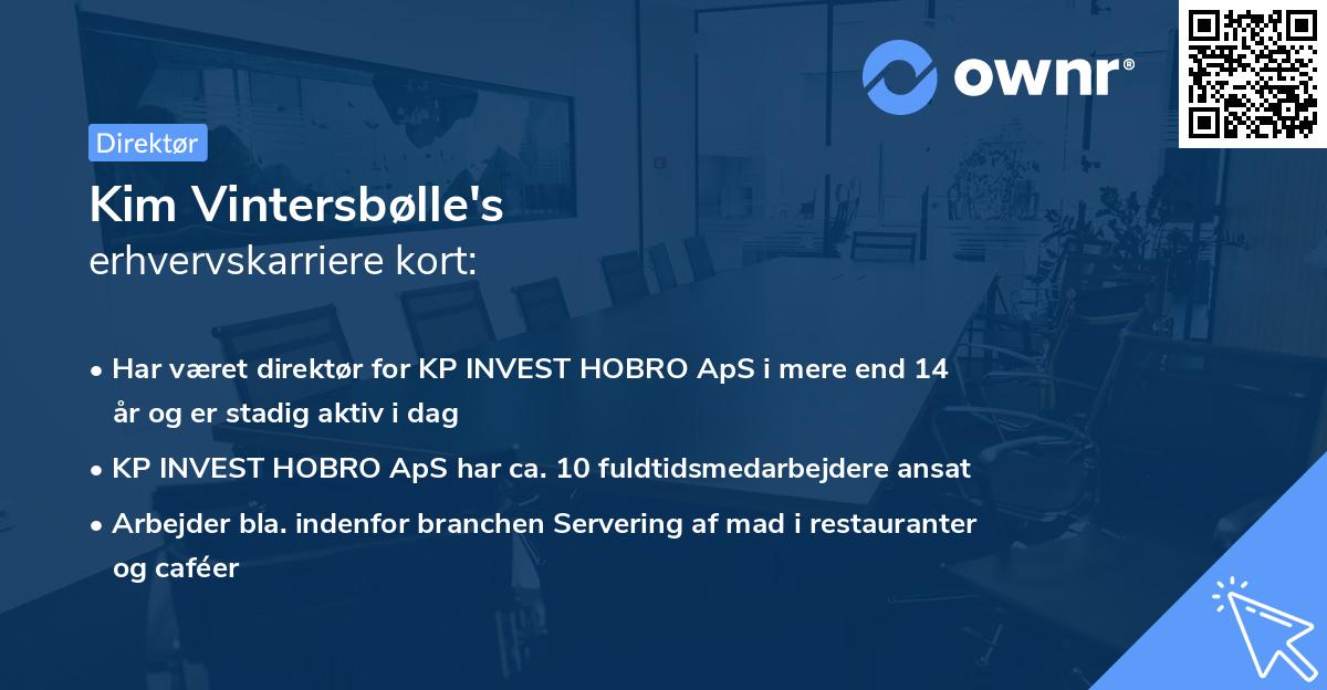 Kim Vintersbølle's erhvervskarriere kort