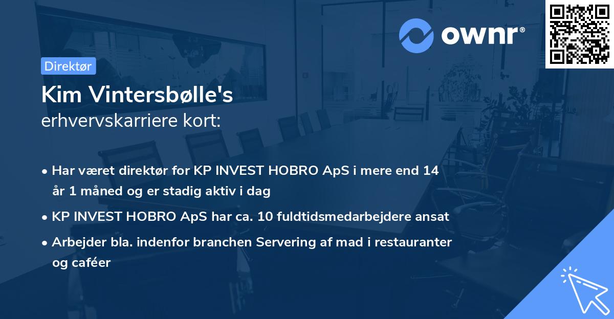 Kim Vintersbølle's erhvervskarriere kort