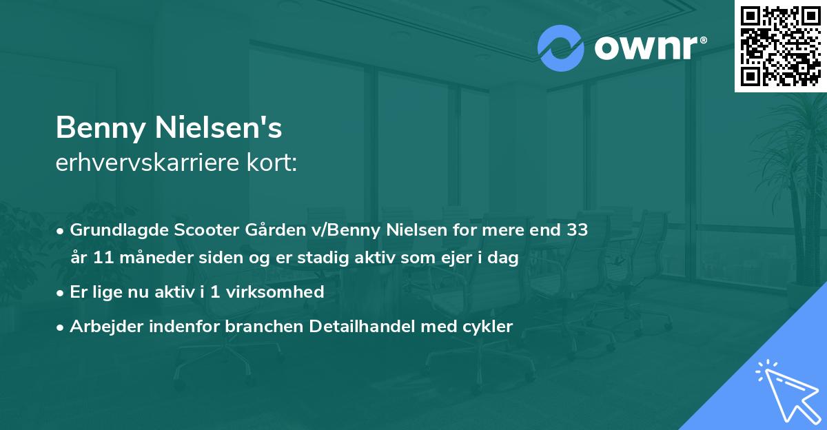 Benny Nielsen's erhvervskarriere kort