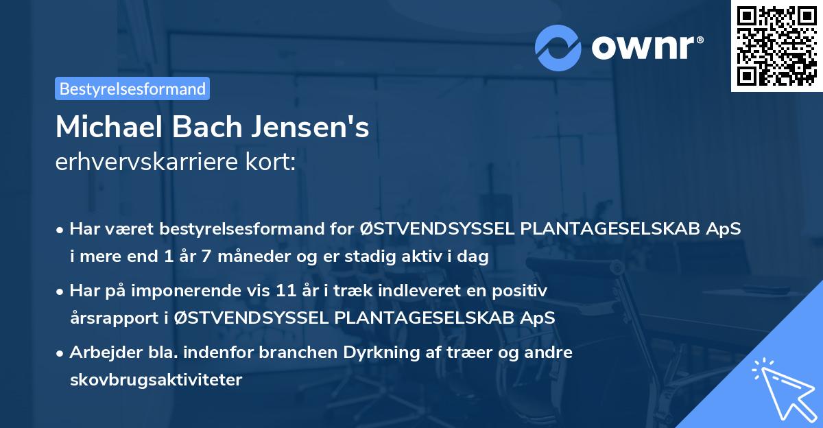 Michael Bach Jensen's erhvervskarriere kort