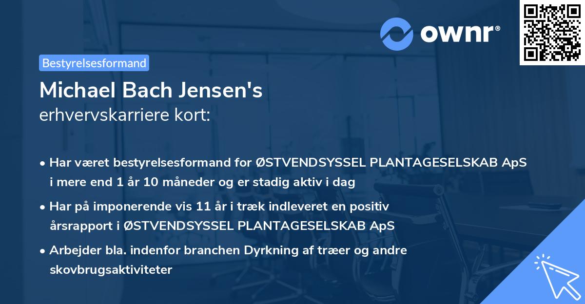 Michael Bach Jensen's erhvervskarriere kort