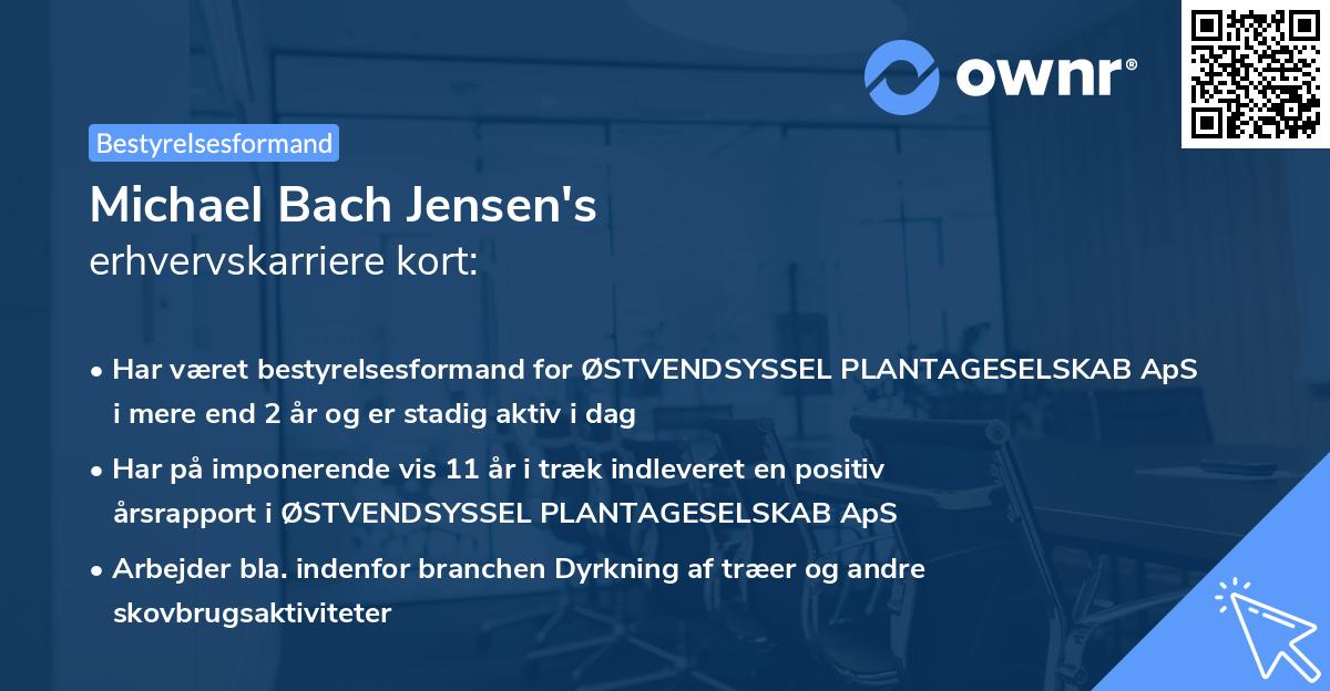 Michael Bach Jensen's erhvervskarriere kort