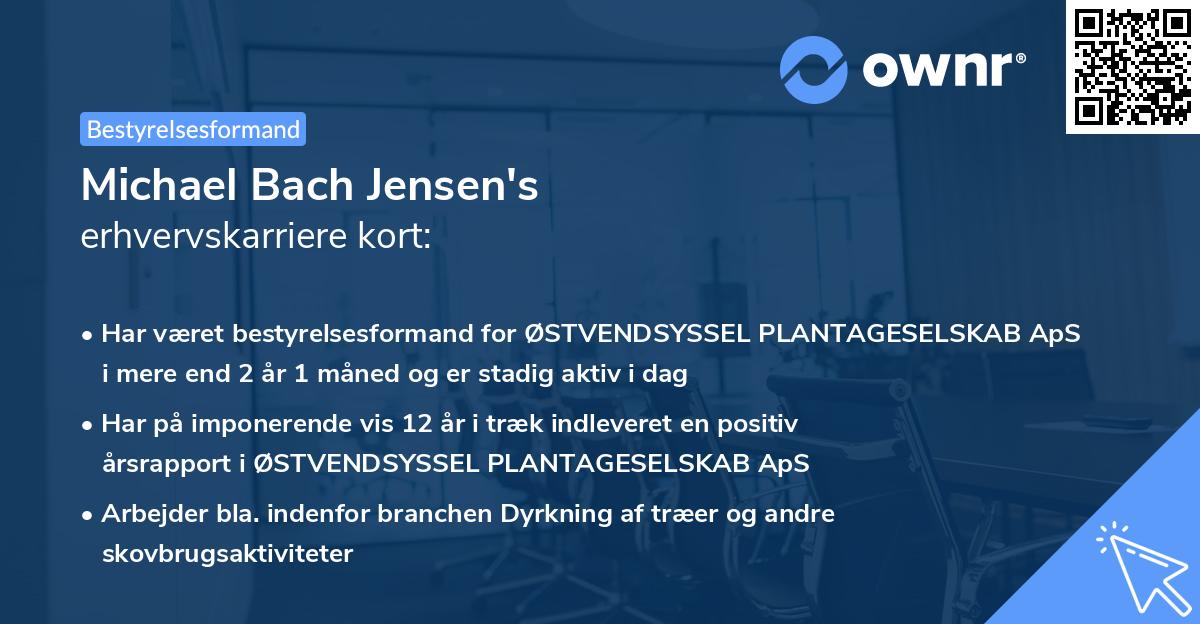 Michael Bach Jensen's erhvervskarriere kort