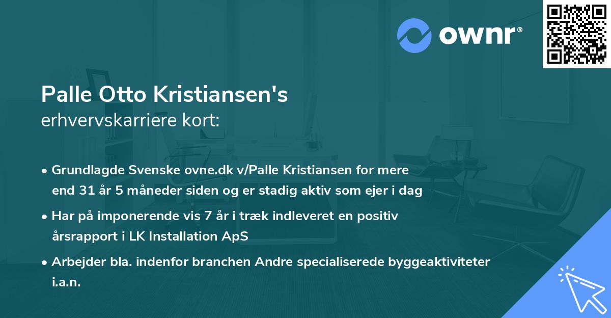 Palle Otto Kristiansen's erhvervskarriere kort