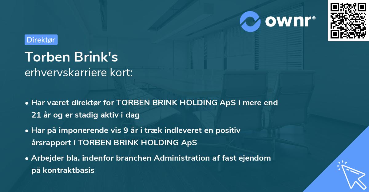 Torben Brink's erhvervskarriere kort