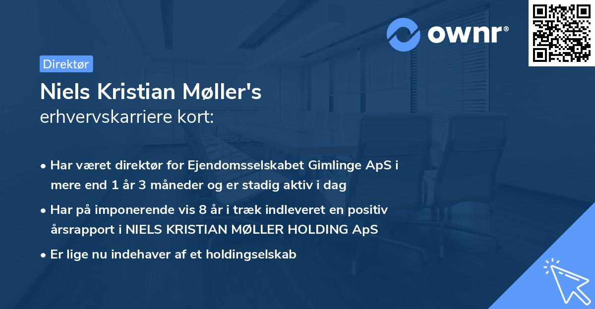 Niels Kristian Møller's erhvervskarriere kort