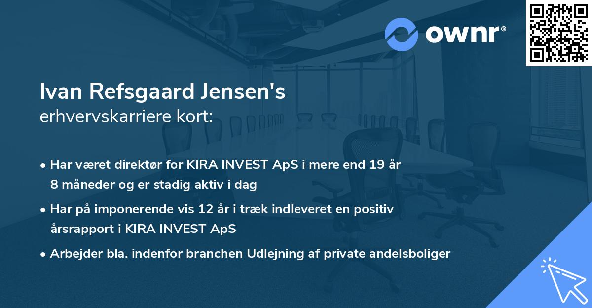 Ivan Refsgaard Jensen's erhvervskarriere kort
